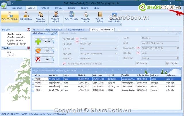 phần mềm quản lý thư viên devexpress,mô hình 3 lớp devexpress,code quản lý thư viện,c# devexpress,mô hình 3 lớp c#